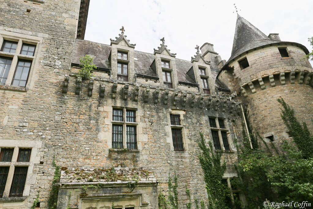 Facade dégradée d'un château médiéval